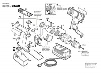 Bosch 0 601 936 603 Gsr 9,6 Ves-2 Cordless Screw Driver 9.6 V / Eu Spare Parts